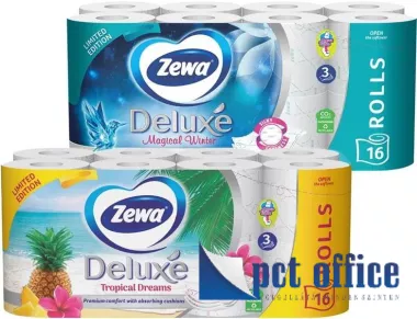 Wc papír 16 tekercses 3 rétegű Zewa Deluxe Magic Garden