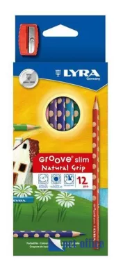 Színes Ceruza 12 db-os háromszögletű Groove Slim Lyra
