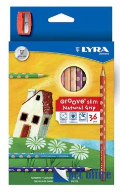 Színes Ceruza 36 db-os háromszögletű Groove Slim Lyra
