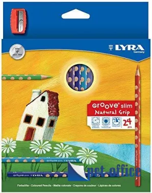 Színes Ceruza 24 db-os háromszögletű Groove Slim Lyra