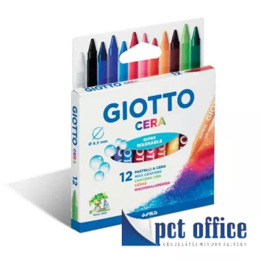 Zsírkréta 12 db-os 8,5 mm Lemosható Cera Giotto