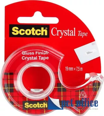 Celluxtépő 19 mm x 7,5 m + cellux 3M Scotch Crystal