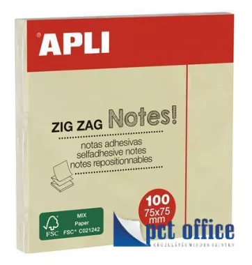 Öntapadó Jegyzettömb Z Apli 75x75 mm /100 lap sárga