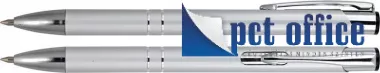 Golyóstoll nyomógombos fém, 0,7 mm gravírozható, szürke