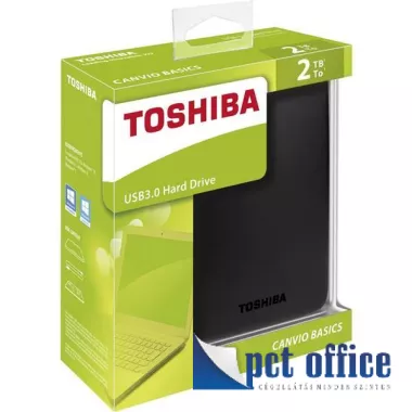 Külső winchester Toshiba 2TB 2,5 External HDD Canvio Basic USB 3.2 Black