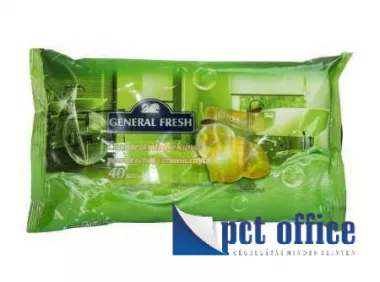 Törlőkendő General Fresh 40 db-os citrom