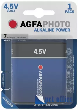 Elem AgfaPhoto Alkaline Power Lapos 4,5V 3r12 Kék, tartós