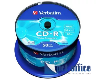 CD-R lemez, 700MB, 52x, hengeren, VERBATIM DataLife 50 db-os