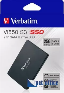 SSD (belső memória), 256GB, SATA 3, 460/560MB/s, VERBATIM Vi550