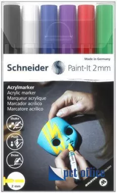 Akril marker készlet Schneider Paint-It 310 2 mm 6 színű