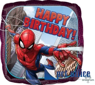 Lufi Fóliás 18 inch-es Happy Birthday Spiderman/Pókember