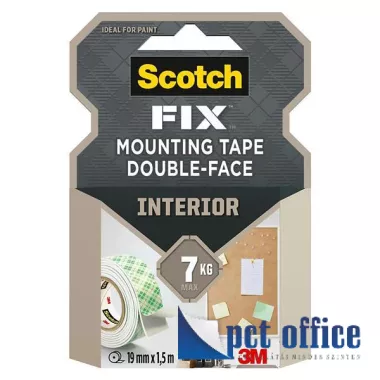 Ragasztószalag kétoldalas 19 mm x 1,5 m, 3M SCOTCH Fixing Line