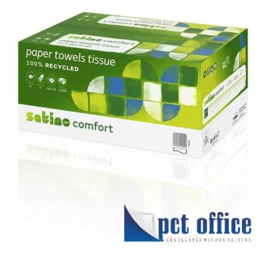 Kéztörlő Z hajtogatott 2 rétű újrahasznosított 25 x 23 cm Wepa Comfort 277190 160 lapos