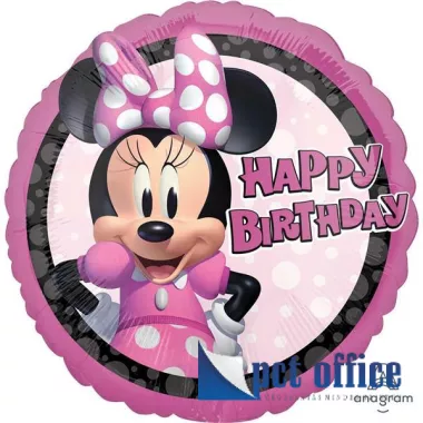 Lufi Fóliás 17 inch-es Minnie Happy Birthday