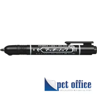 Alkoholos marker Zebra Mckie Retractable 1,3 mm Fekete
