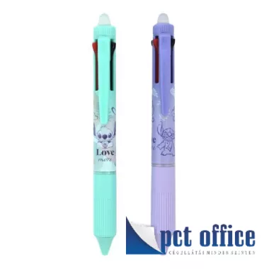 Golyóstoll 4 színű nyomógombos Colorino Stitch Pasztell 0,7 mm