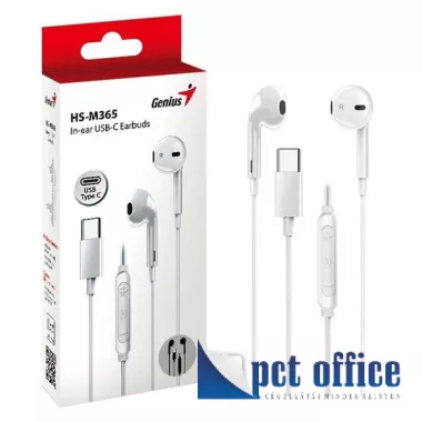 Fülhallgató Genius M365 Type-C White