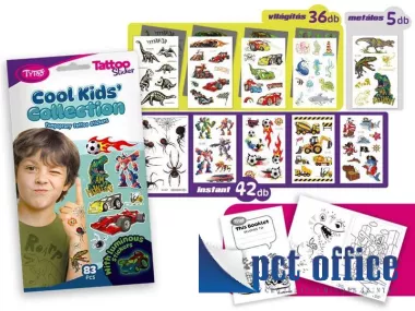 Tetováló Matrica szett 83 db-os Tytoo Cool Kids'