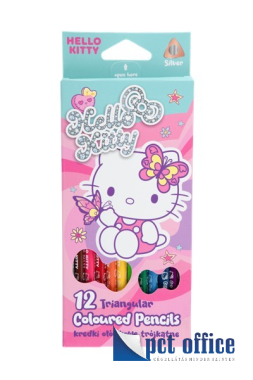 Színes ceruza készlet 12 db-os Colorino Hello Kitty Pink