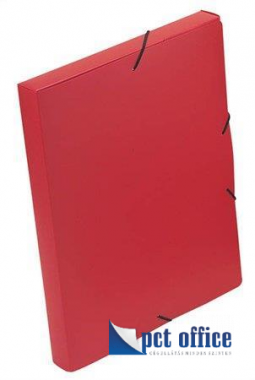 Gumipántos mappa 30 mm PP A4 Viquel Essentiel Piros